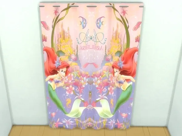 The Little Mermaid curtains (middle) Dine out needed - The Sims 4 Custom Content