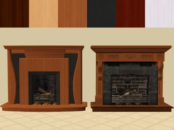 2 Base Game Fireplaces Recoloured by Michelle - The Sims 2 Custom Content