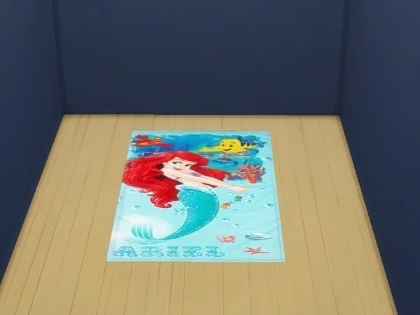 The Little Mermaid rug - The Sims 4 Custom Content