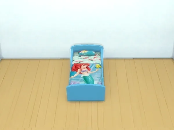 The Little Mermaid toddler bed - The Sims 4 Custom Content