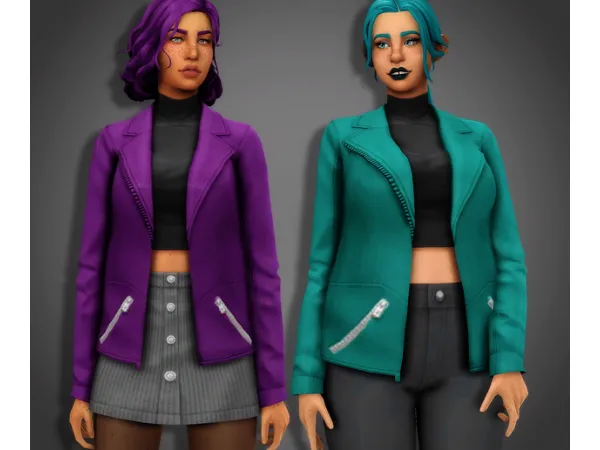 Maxis Match Gale Jacket from the SCREAM Collection by Greenllamas in Noodlesccs Sorbet Palette by Sweetlysimss - The Sims 4 Custom Content