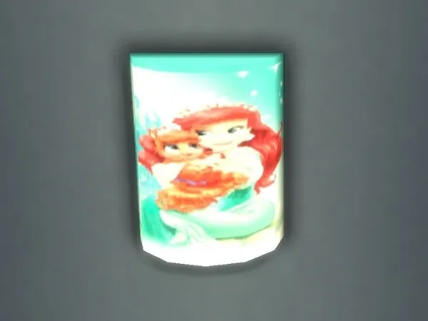The Little Mermaid wall lamp - The Sims 4 Custom Content