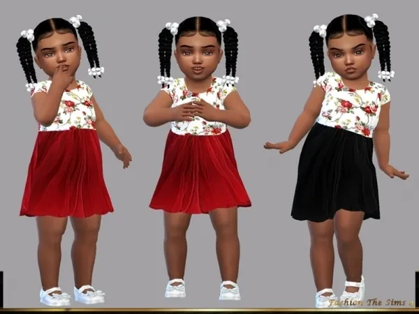 Alpha LYLLYAN's Dress Flora baby - The Sims 4 Custom Content