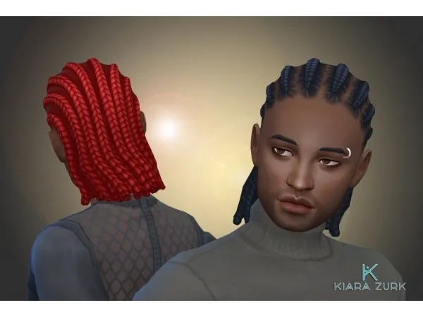 Alpha Cornrows Conversion - The Sims 4 Custom Content