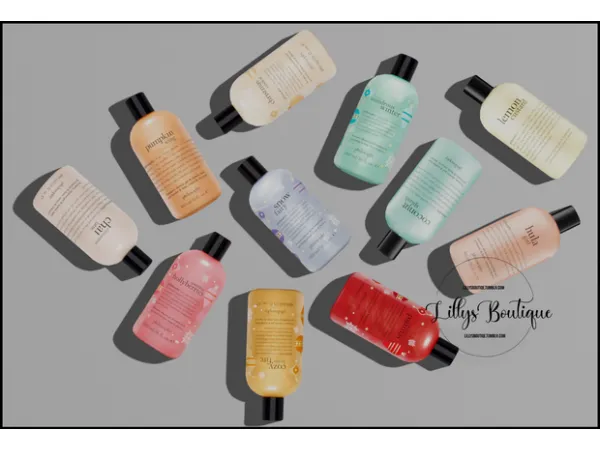 Alpha Philosophy Shower Gel by Lillysboutique - The Sims 4 Custom Content