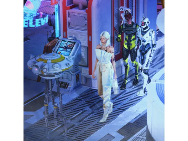 Alpha [MellowLin] Sci Wars Droids - The Sims 4 Custom Content