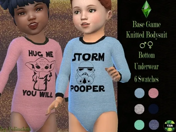 Maxis Match Pelineldis' Toddler Star Wars Knitted Bodysuit - The Sims 4 Custom Content