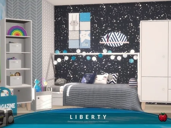 Alpha melapples' Liberty kids room - The Sims 4 Custom Content