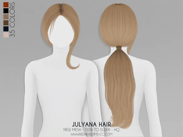 Alpha JULYANA HAIR - The Sims 4 Custom Content
