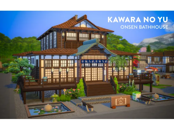 Maxis Match Kawara no Yu Onsen Bathhouse - The Sims 4 Custom Content
