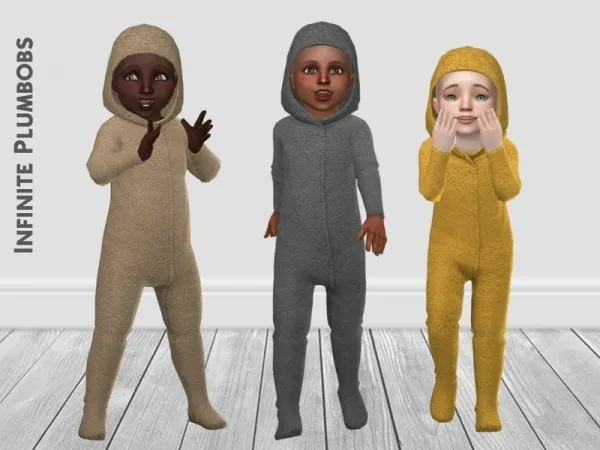 Maxis Match InfinitePlumbobs' IP Toddler Fleece Onesie - The Sims 4 Custom Content