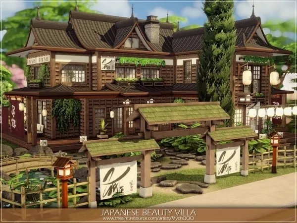 Maxis Match MychQQQ's Japanese Beauty Villa - The Sims 4 Custom Content