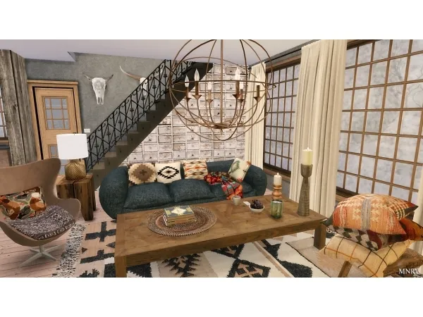 Alpha FRIDA LIVING ROOM recolor wallparers - The Sims 4 Custom Content