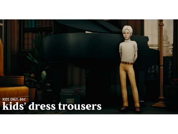 Maxis Match kids dress trousers by sforzinda - The Sims 4 Custom Content