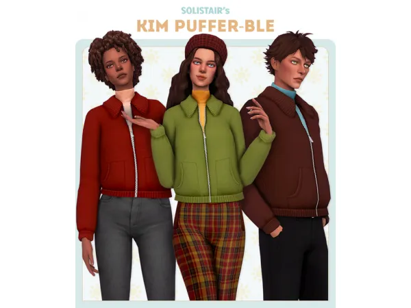 Maxis Match Kim Puffer ble by Solistair - The Sims 4 Custom Content