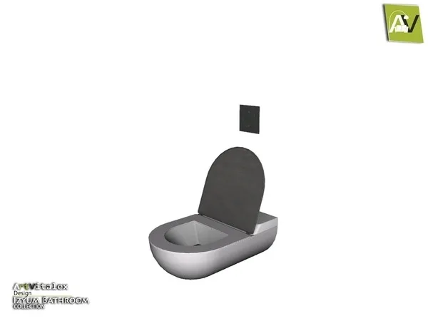 Izyum Toilet With Open Lid - The Sims 4 Custom Content