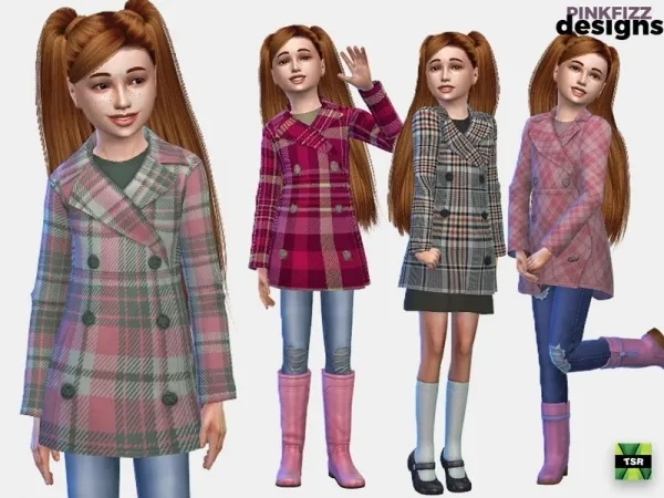 Maxis Match Pinkfizzzzz's Junior Fashion Coat - The Sims 4 Custom Content