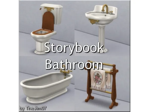 Alpha Storybook Bathroom by TheJim07 - The Sims 4 Custom Content