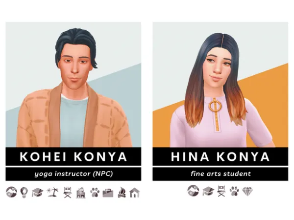 Maxis Match The Konya Siblings by No More Bad Townies - The Sims 4 Custom Content
