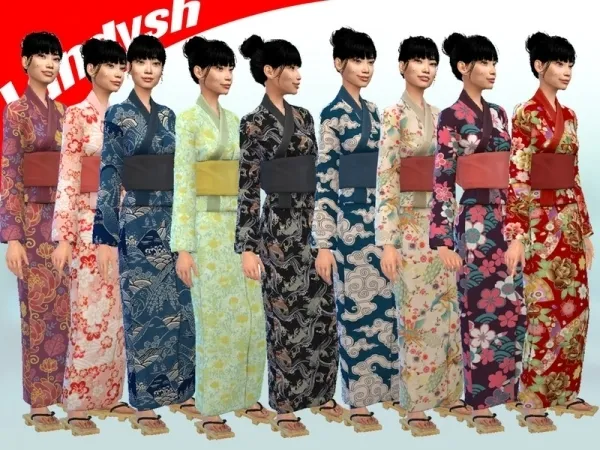 Maxis Match Landa B's Landysh RECOLOR YUKATA ( Snowy Escape ) - The Sims 4 Custom Content