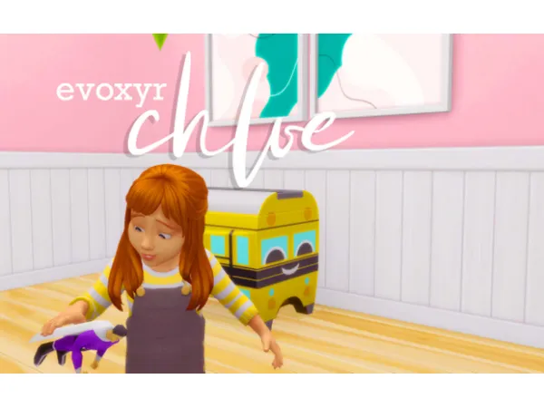 Maxis Match evoxyr chloe hair also for toddlers by celestial stars - The Sims 4 Custom Content