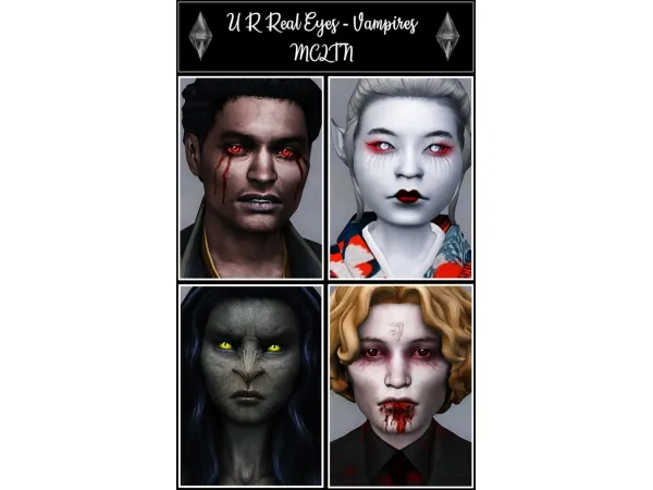 Alpha U R REAL EYES VAMPIRES - The Sims 4 Custom Content