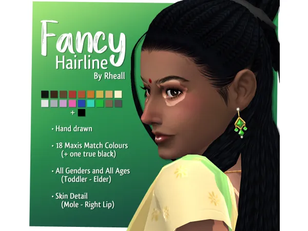Maxis Match Fancy Hairline - The Sims 4 Custom Content