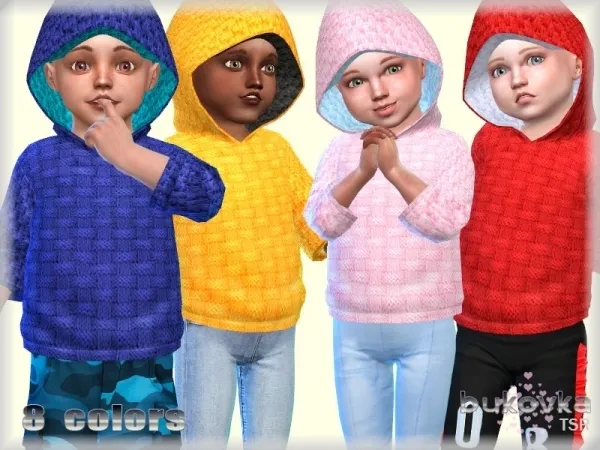 Maxis Match bukovka's Hooded Sweater - The Sims 4 Custom Content