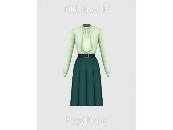 Maxis Match [Lonelyboy] 1960s Dress 04 (Koonam) by HappyLifeSims - The Sims 4 Custom Content