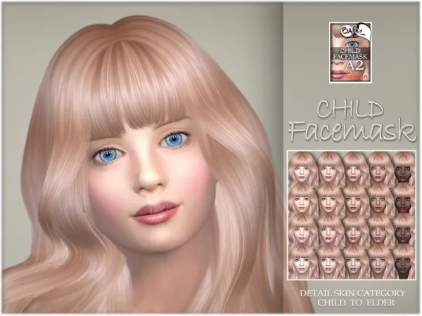 Alpha BAkalia's Child Facemask - The Sims 4 Custom Content