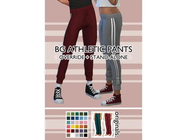 Maxis Match BG Athletic pants update by maushasims - The Sims 4 Custom Content