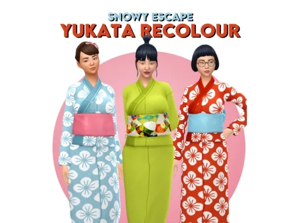 Maxis Match Snowy Escape yukata - The Sims 4 Custom Content