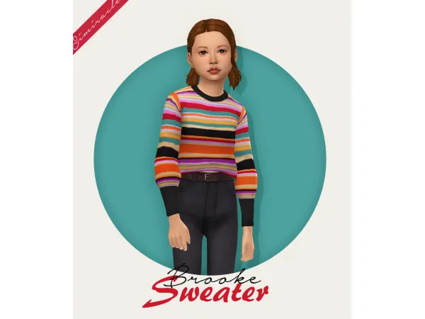 Maxis Match Clumsyalien Brooke Sweater Kids Version - The Sims 4 Custom Content