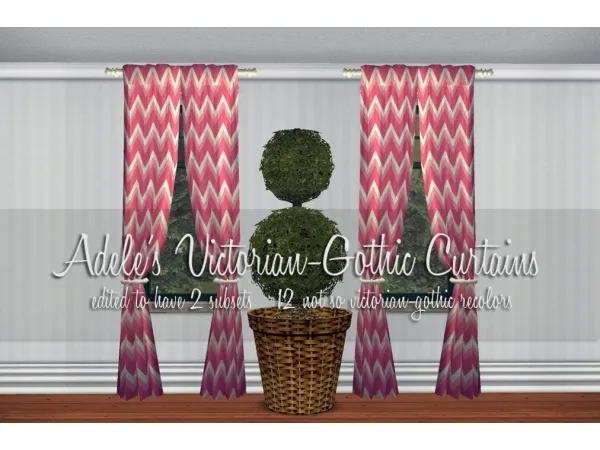 Adeles Victorian Gothic Drapes - The Sims 2 Custom Content