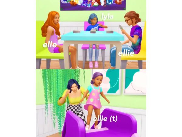 Maxis Match 4 of my own hairs recolored in the historian palette by celestial stars - The Sims 4 Custom Content