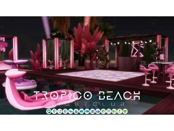 Maxis Match tropico beach nightclub - The Sims 4 Custom Content