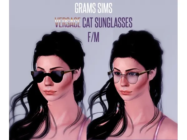 GRAMS SIMS VERSACE CAT SUNGLASSES - The Sims 3 Custom Content