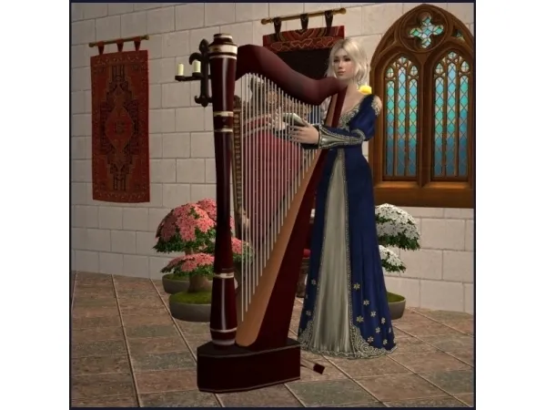 Playable Harp by lidiqnata - The Sims 2 Custom Content