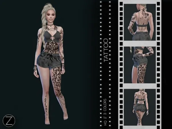 Mix ZENX's TATTOO Z03 - The Sims 4 Custom Content