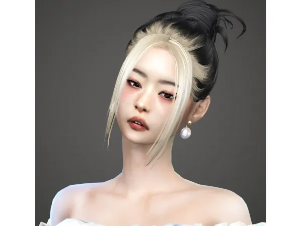 Alpha Jennie hair [Blackpink] - The Sims 4 Custom Content