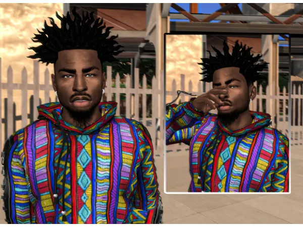 Alpha Naz Locs by simsfinds - The Sims 4 Custom Content