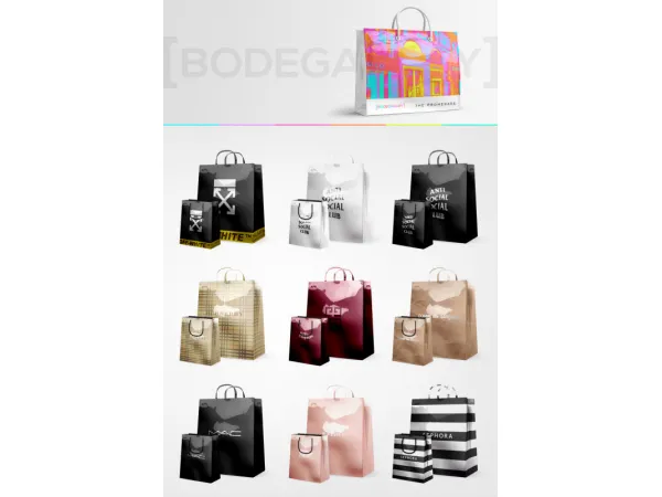 Alpha Soho Vinyl Shopping Bags Vol II - The Sims 4 Custom Content