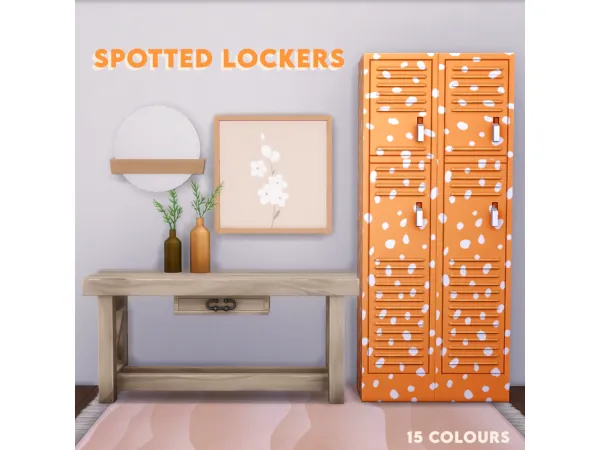 Maxis Match spotted lockers - The Sims 4 Custom Content