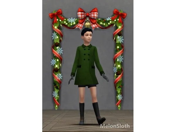 Maxis Match MelonSloths Christmas calendar Day 3 Shiloh coat - The Sims 4 Custom Content