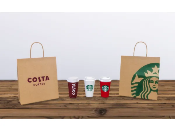 Alpha Takeout Coffee Set by SimmerKate - The Sims 4 Custom Content
