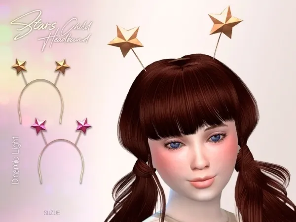 Alpha [Suzue] Stars Child Headband - The Sims 4 Custom Content