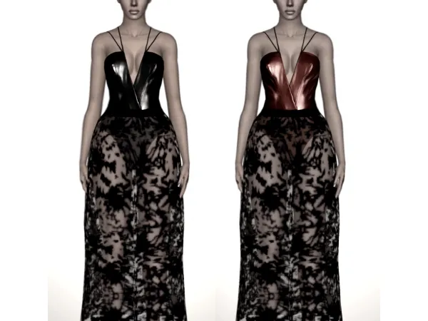 SAILOR SAINT Juliet Leather Bodysuit w Skirt ( - The Sims 3 Custom Content
