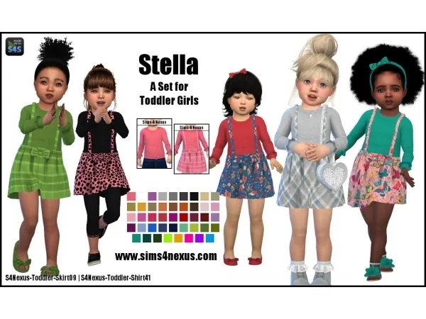 Alpha Stella A Set for Toddler Girls - The Sims 4 Custom Content