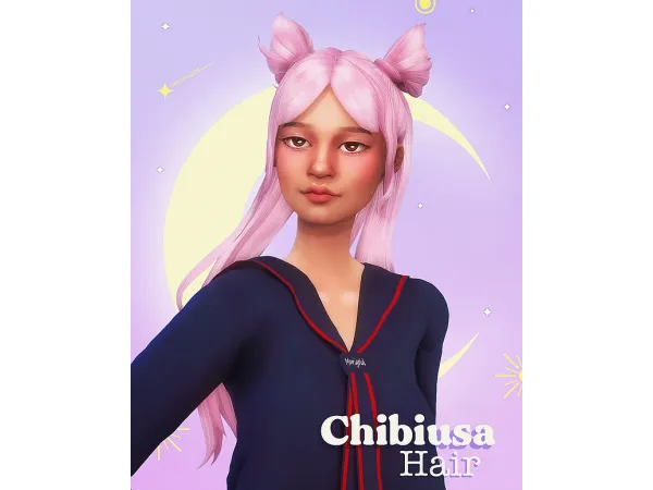 Maxis Match Chibiusa hair Fox hair by Miiko - The Sims 4 Custom Content