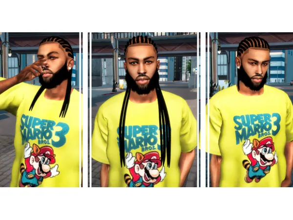 Alpha Papito Cornrows by simsfinds - The Sims 4 Custom Content